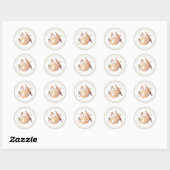 Uit de keuken Kerst Beige White Baking Ronde Sticker (Vel)