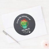 Uit de Keuken Schattigee Cactus in een Sombrero Ronde Sticker (Envelop)