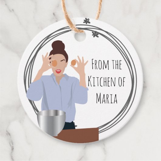 "Uit de keuken van" aangepaste bakfavorietlabels Bedankjes Labels (Voorkant)