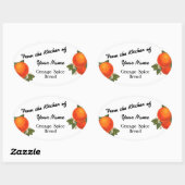 Uit de keuken van aangepaste Sinaasappel bakken St Ovale Sticker (Vel)