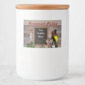 Uit de keuken van... (aanpasbaar) voedselcontainer etiket (Voorkant)