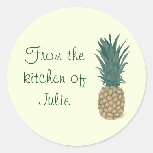 Uit de Keuken van Ananas Deksel Stickers (Voorkant)