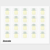 Uit de keuken van ananas vierkante sticker (Vel)