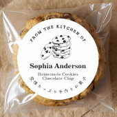 Uit de keuken van Chocolate Chip Cookie Minimal Ronde Sticker