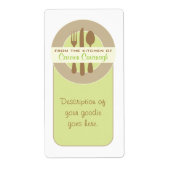 Uit de keuken van containerlabels (avacado) etiket (Voorkant)