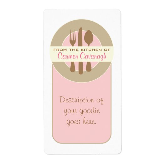 Uit de keuken van containerlabels etiket (Voorkant)