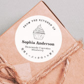 Uit de keuken van Cupcake eenvoudige minimalist Ronde Sticker