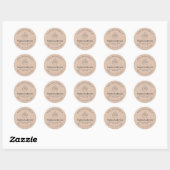 Uit de keuken van Cupcake Kraft Paper Rustic Ronde Sticker (Vel)