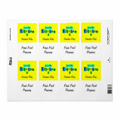 Uit de keuken van Custom Blauw Groen Recept Label (Full Sheet)