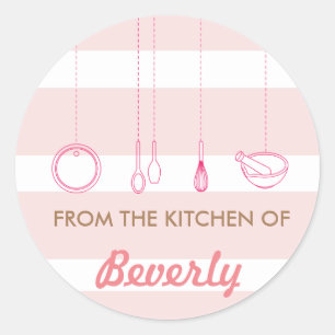 Uit de keuken van de bakstickers ronde sticker