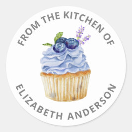 Uit de keuken van de cupcake-gebak-kookbakkerij Cl Ronde Sticker