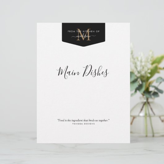 Uit de keuken van de goudmonogram - ontvanger (Staand voorkant)