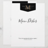 Uit de keuken van de goudmonogram - ontvanger (Voorkant / Achterkant)