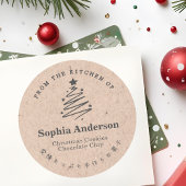 Uit de keuken van de kerstboom Star Kraft Ronde Sticker