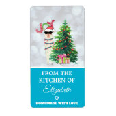 Uit de keuken van de kerstlama etiket (Voorkant)