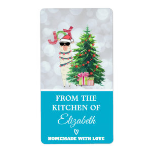 Uit de keuken van de kerstlama etiket