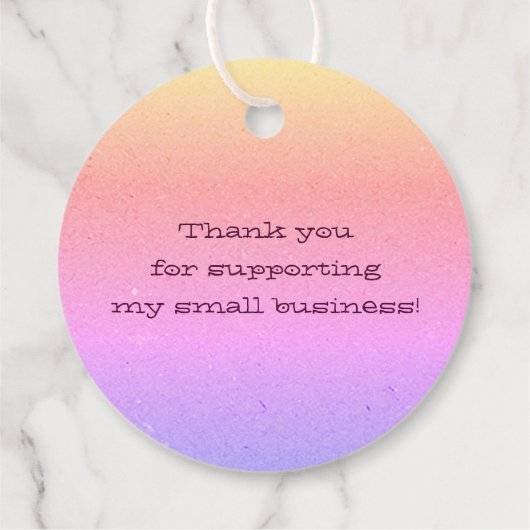 Uit de keuken van de Logo Rainbow Ombre Bedankjes Labels (Achterkant)