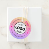 Uit de keuken van de Logo Rainbow Ombre Bedankjes Labels (In situ)