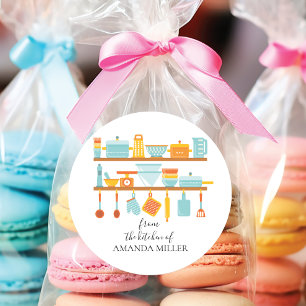 Uit de keuken van de Retro Round Sticker