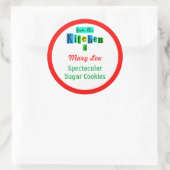 Uit de keuken van de roodgroene bakkers ronde sticker (Tas)