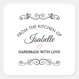 Uit de keuken van de Sjabloon Vierkante Sticker