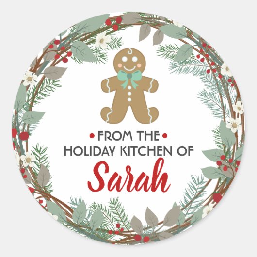 Uit de keuken van de vakantiestikkers ronde sticker (Voorkant)