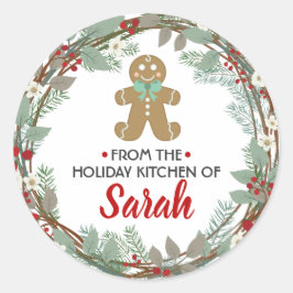 Uit de keuken van de vakantiestikkers ronde sticker