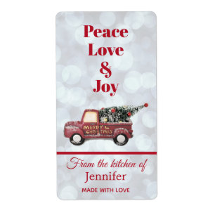 Uit de keuken van de vrachtwagen van de Kerstmisle Etiket