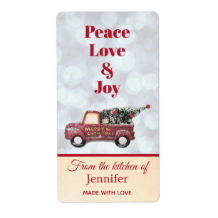 Uit de keuken van de vrachtwagen van de Kerstmisle Etiket