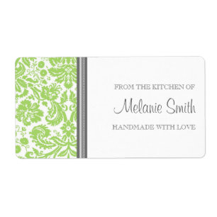 Uit de Keuken van Etiketten Limoen Damask