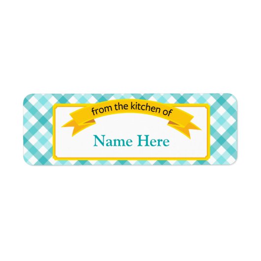 Uit de keuken van Food Label - Blauwgroen (Voorkant)