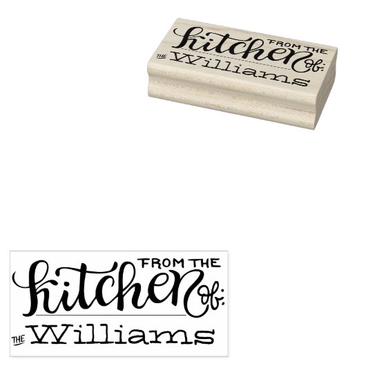 Uit de keuken van - Gepersonaliseerd Rubberstempel (Gestempeld)