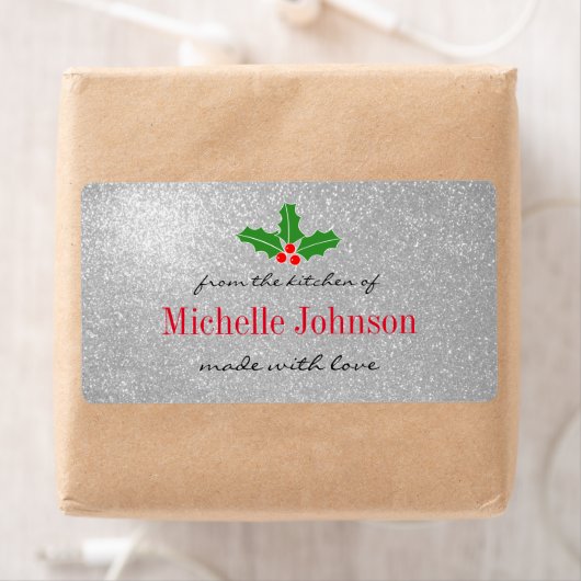 Uit de keuken van glitterige kerstgerechten labels (Insitu)