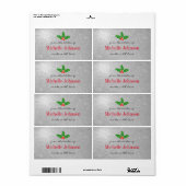 Uit de keuken van glitterige kerstgerechten labels (Full Sheet)