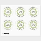 Uit de keuken van Greenery Wreath Ronde Sticker (Vel)