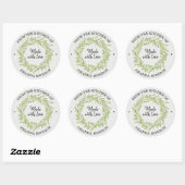 Uit de keuken van Greenery Wreath Ronde Sticker (Vel)