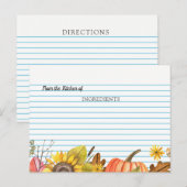 Uit de keuken van Herfst Vrijgezellenfeest Recept  Briefkaart (Voorkant / Achterkant)