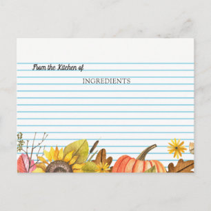 Uit de keuken van Herfst Vrijgezellenfeest Recept  Briefkaart