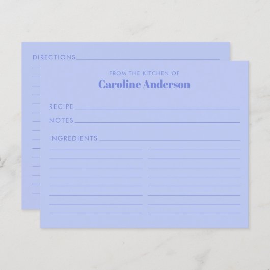 Uit de keuken van het gepersonaliseerde Paarse rec (Voorkant / Achterkant)