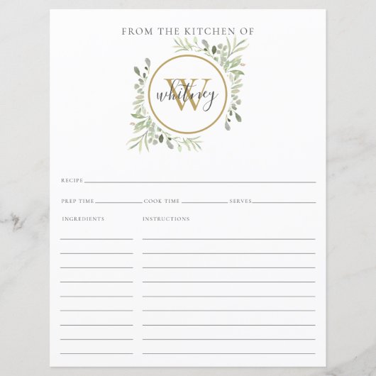 Uit de keuken van het groene monogram (Voorkant)