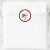 Uit de keuken van het kerstcadeautje ronde sticker (Tas)