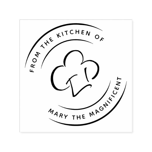 Uit de keuken van het Pet "Fluffy Round" Zelfinktende Stempel (Design)
