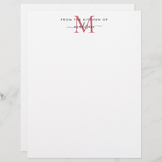 Uit de keuken van het Rode Monogram van Burgundy (Voorkant / Achterkant)