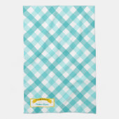 Uit de keuken van het voedseletiket - Blauwgroen Theedoek (Verticaal)