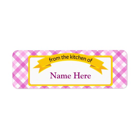 Uit de keuken van het voedseletiket - Roze Etiket (Voorkant)