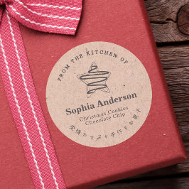 Uit de keuken van Holiday Star Cookie Kraft Ronde Sticker