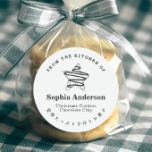 Uit de keuken van Holiday Star Cookie Minimalist Ronde Sticker