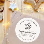 Uit de keuken van Holiday Star Cookie Minimalist Ronde Sticker