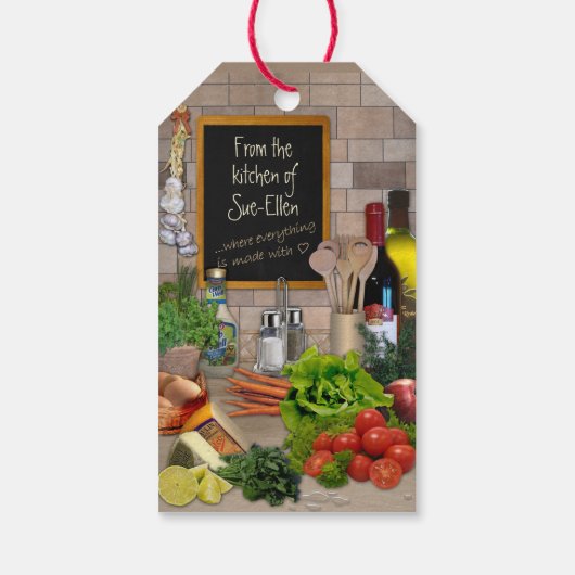 Uit de keuken van (jouw naam) cadeaulabel (Achterkant)