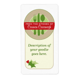 Uit de Keuken Van Kerstmisetiketten Etiket